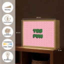Yes fun - Groen - Roze - Stippen Light Box met batterij (Wandlamp) middel -USP_websiteoverzichtDE