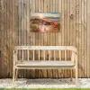 Duin - Planten - Zonsondergang - Strand - Zee Tuinposter op houten frame 2 cm dik klein -sfeer4