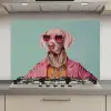 Hond - Overhemd - Bloemen - Bril keuken achterwand spatscherm klein -3d_website