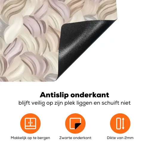 Abstract - Golvend - Pastel Inductie beschermer vinyl 3mm klein 276 -zzzzzzz-td-onderkant