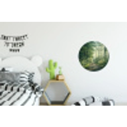 Bos - Pad - Zon - Bomen - Groen - Natuur Wandcirkel aluminium klein -kinderkamer
