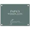 Papa's Werkplaats tuinposter los doek klein -3d
