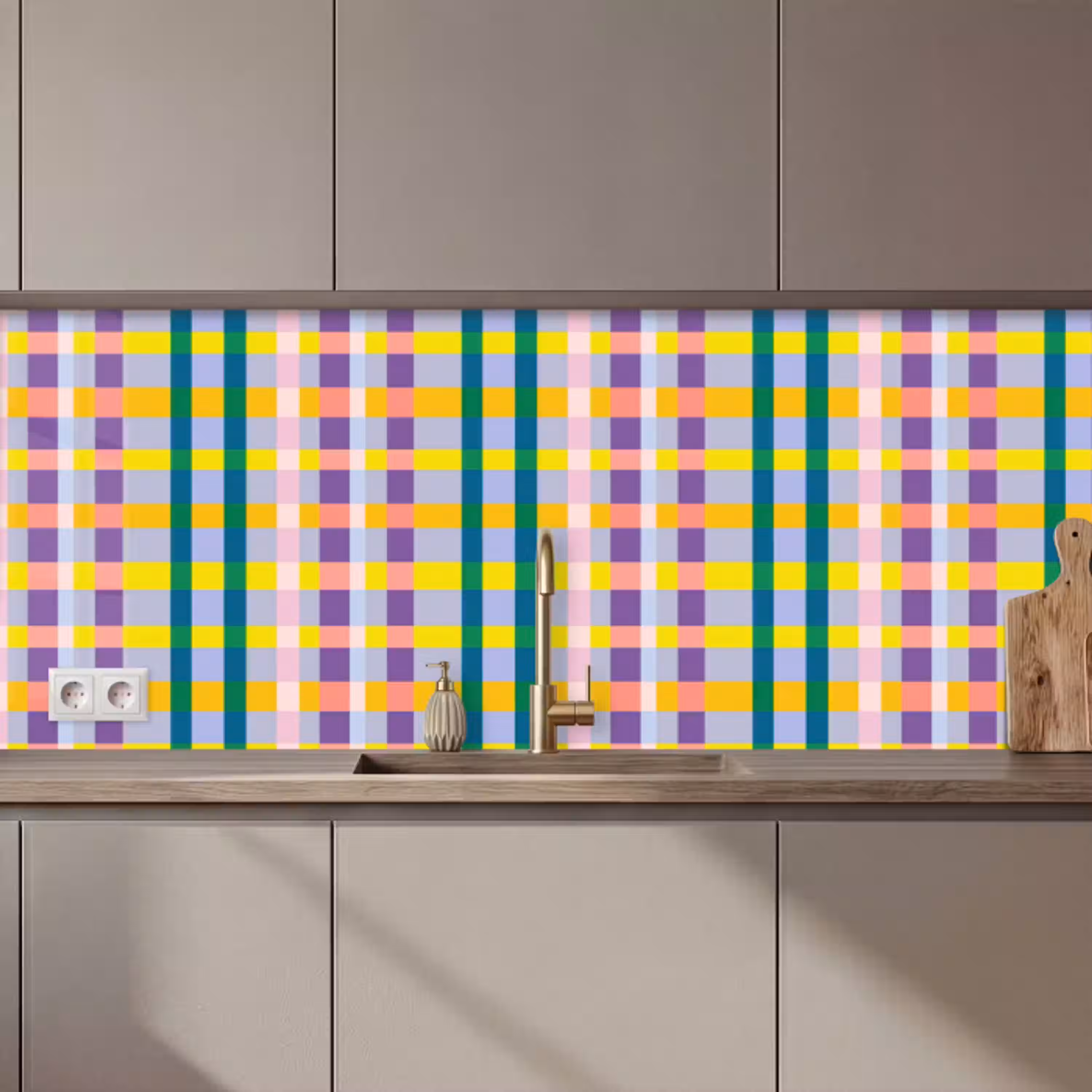 Ruit - Patroon - Kleurrijk keuken achterwand 2 middel 871 zz_3dshopping