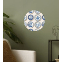 Borden - Bomen - Planten - Blauw Wandcirkel behangsticker klein 186 -sfeer2