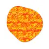Verf - Oranje - Geel Wandcirkel Organisch Forex 3mm klein 629 -3d