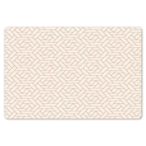 Patroon - Beige - Lijnen - Bruin Placemat vinyl groot 368 -zzsfeer1_Kitchenyeah-website