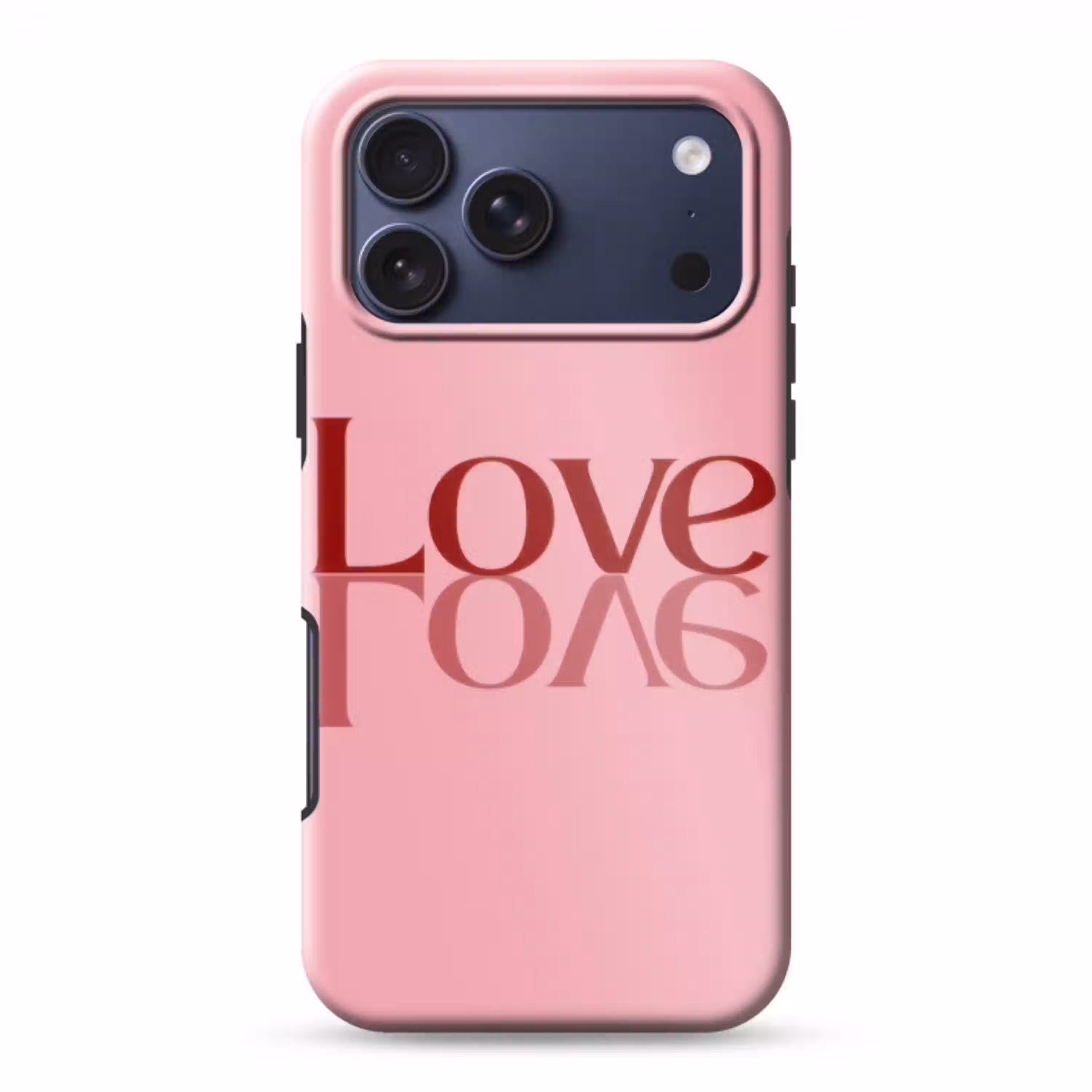 Love - Roze - Spiegeling Toughcase MagSafe Apple iPhone 17 Pro Max klein -3d