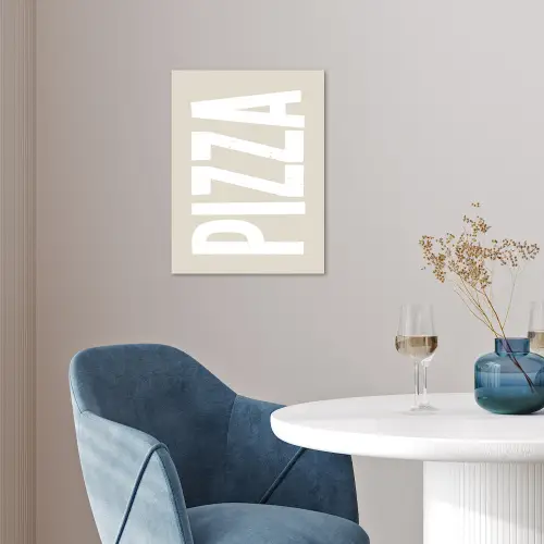 Pizza - Decoratie - Japandi - Wit poster papier klein -sfeer3