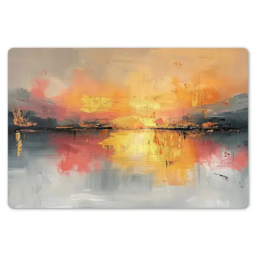Modern - Abstract - Goud - Roze Placemat vinyl groot -zzsfeer1_Kitchenyeah-website