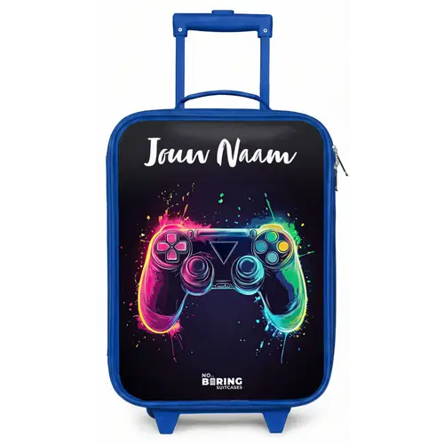 Neon - Controller - Verfspatten - Game Kinderkoffer - Blauw klein -zz3dotto