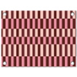 Roze - Rood - Blokjes tuinposter los doek klein 239 -3d
