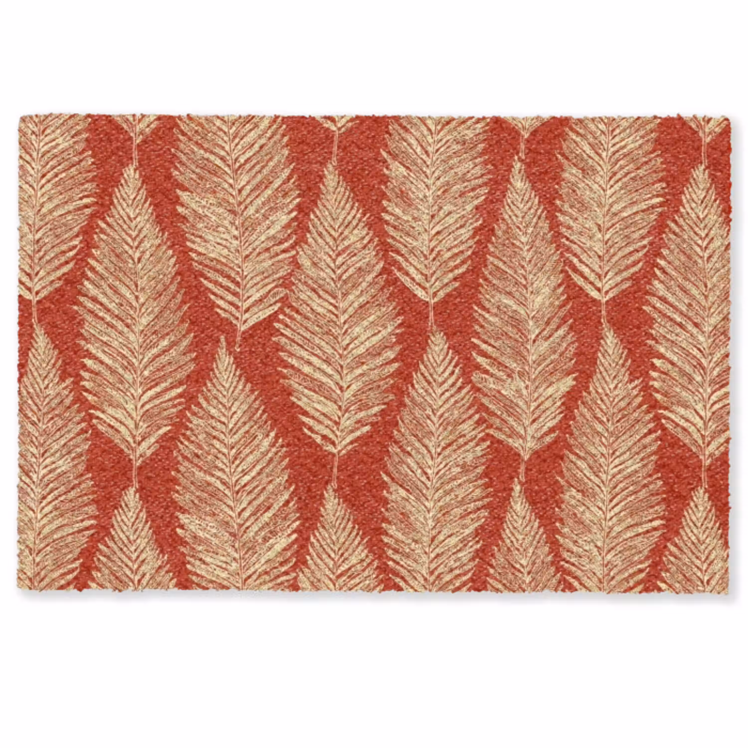 Rood - Botanisch - Varen - Patroon Deurmat klein 898 -zkaufland3d