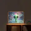 Alien - Groen - Planeten - Ruimte Light Box met batterij (Wandlamp kind) middel -sfeer1_kind
