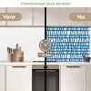 Ruitpatroon - Blauw - Crème keuken achterwand 2 middel 871 -voor-na2_NL