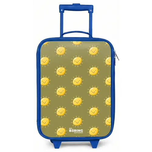 Sunny situation olijf Kinderkoffer - Blauw klein -zz3dotto