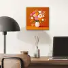 Vaas - Bloemen - Oranje aluminium wit klein -sfeer5