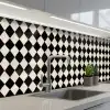 Klassiek - Patroon - Zwart keuken achterwand 2 middel 871 -3d_schuin