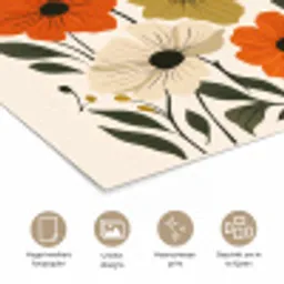Veldbloemen - Stengels - Blaadjes - Groen poster papier klein -closeup_NL