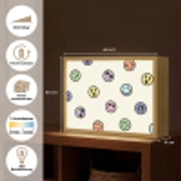 Smileys - Kleurrijk - Grappig Light Box met batterij (Wandlamp) middel -USP_websiteoverzichtDE