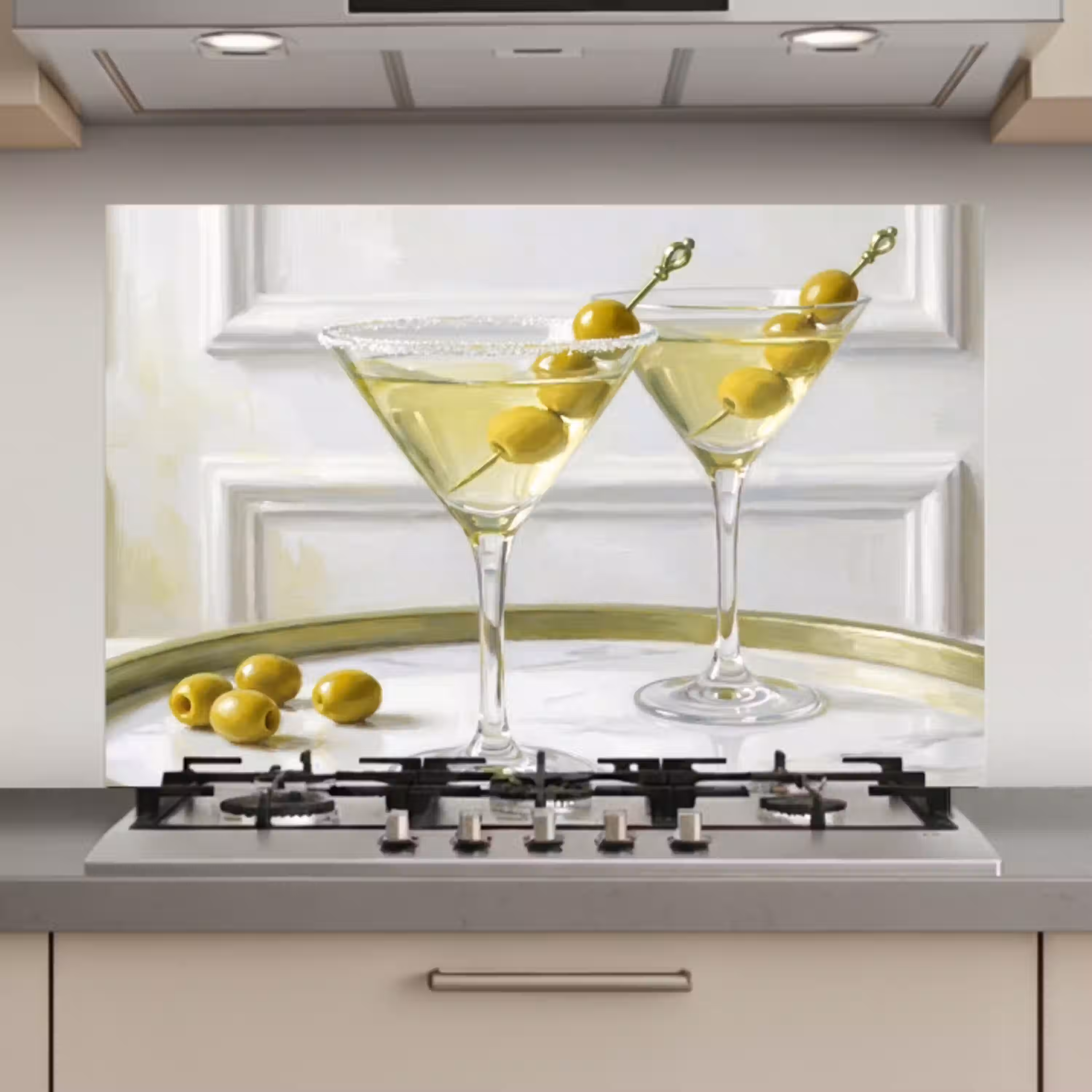 Drank - Martini - Olijven - Modern - Wit keuken achterwand spatscherm klein -3d_website