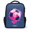 Voetbal -  Verf - Roze - Blauw Rugzak - Zwart middel -3d