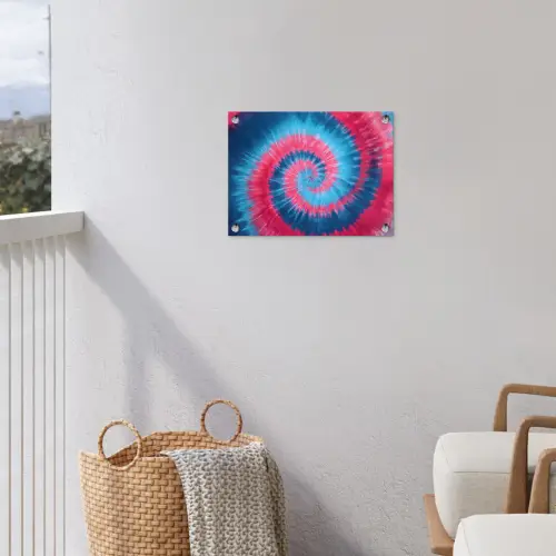 Spiraal - Roze - Draaiend tuinposter los doek klein -sfeer8