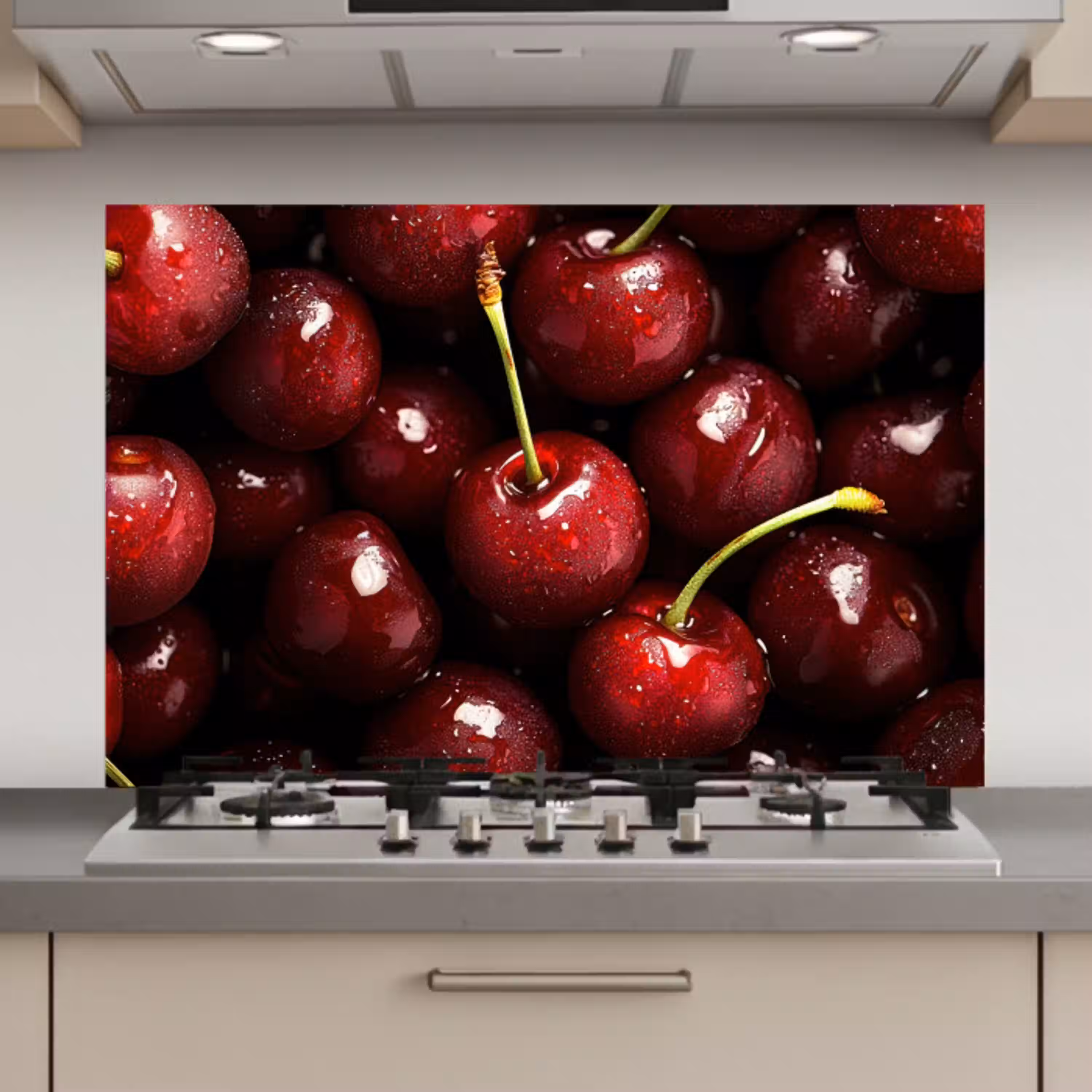 Rood - Fruit - Kersen keuken achterwand spatscherm klein -3d_website