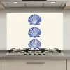 Schelpen - Blauw - Patroon keuken achterwand spatscherm klein -3d_website