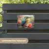 IJsvogel - Bloesem - Natuur - Vogels - Bloemen tuinposter los doek klein -sfeer3