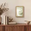 Abstract - Penseelstreken - Golven - Groen Light Box met kabel (Tafellamp) klein -sfeer2
