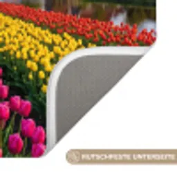 Tulpen - Holland - Molen - Kleurrijk Badmat klein -USP_AntislipDE