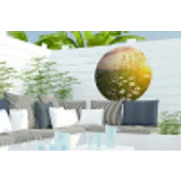 Bloemen - Madelief - Natuur - Zon - Horizon Wandcirkel tuinposter met ringen klein -buiten2
