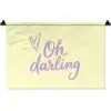 Oh darling - Geel - Hart Wandkleed katoen klein -zz3d