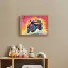 Monstertruck - Auto - Jongens - Kleurrijk Light Box met batterij (Wandlamp kind) middel -sfeer2_kind