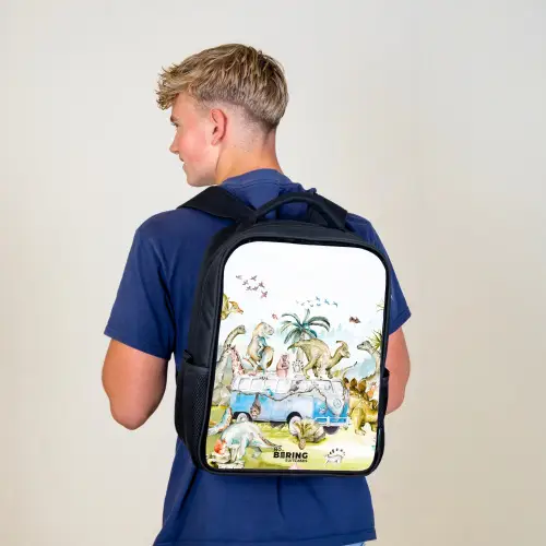 Busje met dino's Rugzak - Zwart middel -sfeer8