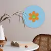 Bloem - Smiley - Kleurrijk Akoestische PET Vilt - Rond klein -sfeer3