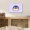 Pinguïn - Paars - Schattig aluminium wit klein -sfeer3