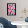 Bananen - Patroon - Blauw - Roze fotolijst zwart zonder passe partout klein -sfeer4