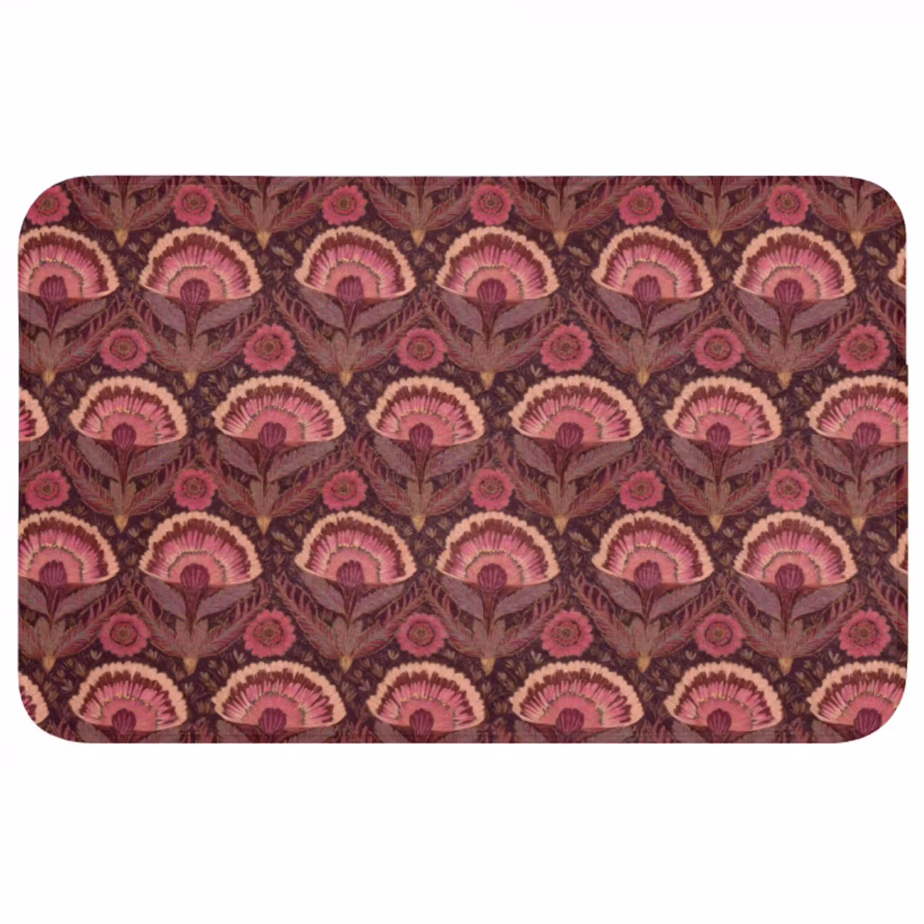 Antiek - Bloemen - Kleurrijk WCmat middel 1009 -3d