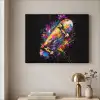 Graffiti - Sport - Skateboard - Skate Textielframe zwart klein -sfeer2