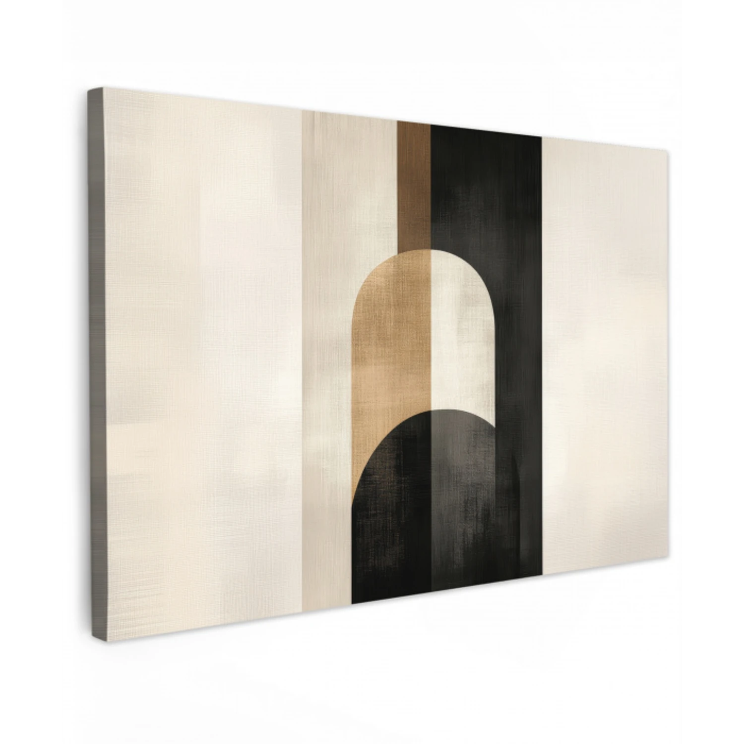 Geometrische - Vormen - Wit Tuinposter op houten frame 2 cm dik klein -3d