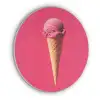 Schepijs - Roze - Hoorntje Akoestische PET Vilt - Rond klein -3d