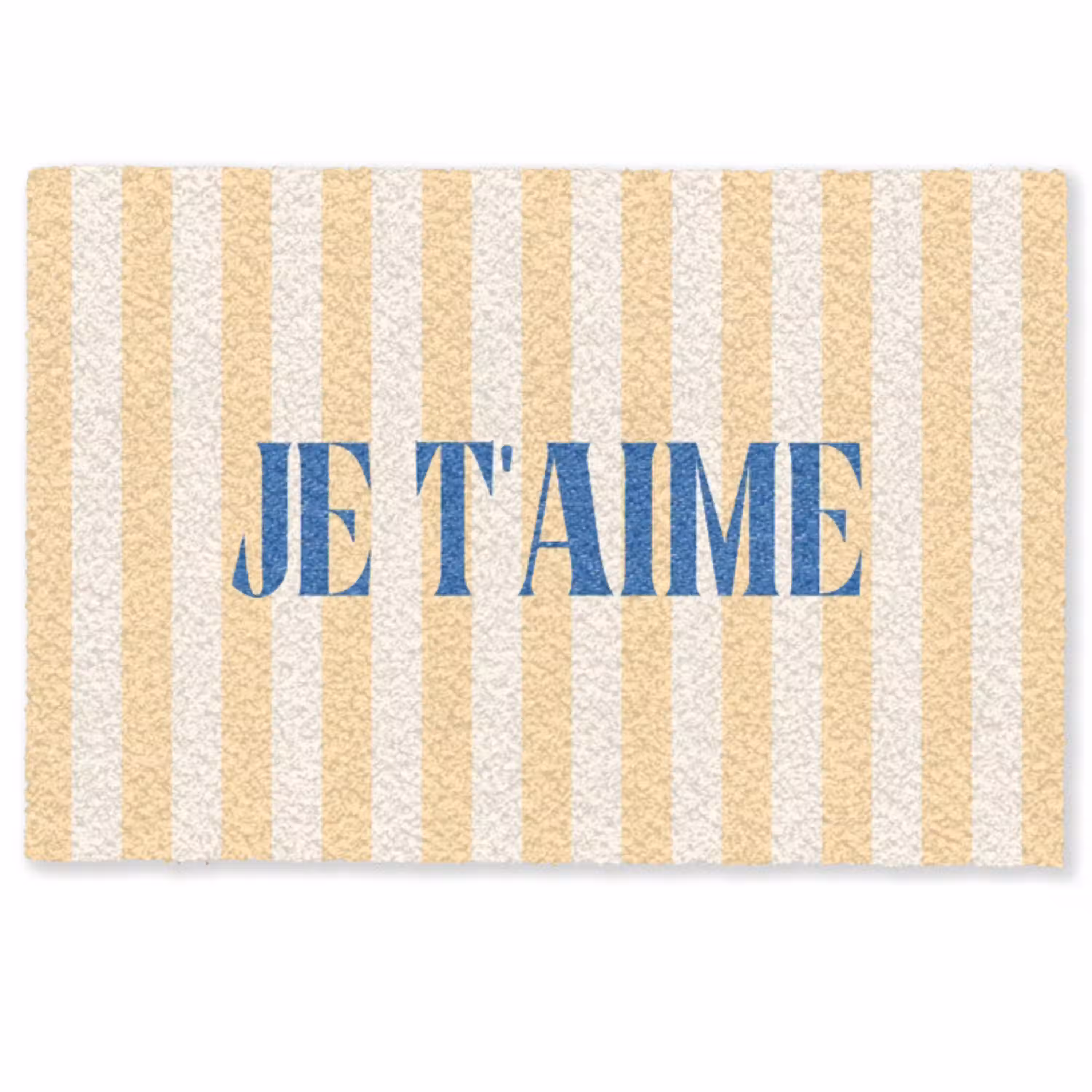 Blauw - Geel - Strepen - Je t'aime Deurmat klein -zkaufland3d