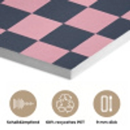 Traditioneel - Patroon - Blauw - Roze PET vilt klein 837 -closeup_DE