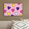 Hartjes - Valentijn - Patroon - Kleurrijk canvas 2cm klein -sfeer3