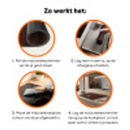 Papaverbol - Droogbloem - Bruin - Minimalistisch Inductie beschermer vinyl 3mm klein -zzzzzzz-td-werking