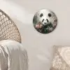 Panda - Dieren - Bloemen - Planten Wandcirkel kunststof plaat 5mm dik klein -sfeer5