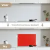 Rood - Kleur - Effen keuken achterwand spatscherm klein 900 -voor_na_NL