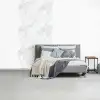 Minimalistisch - Wit - Grijze aders fotobehang vinyl groot 64 -slaapkamer