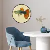 Vis - illustratie - Stippen - Oranje Fotolijst rond zonder passe partout klein -sfeer2